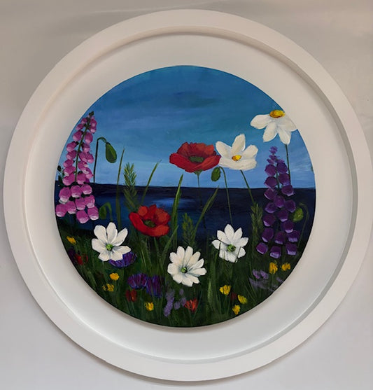 A Warm Embrace - Round Original Painting